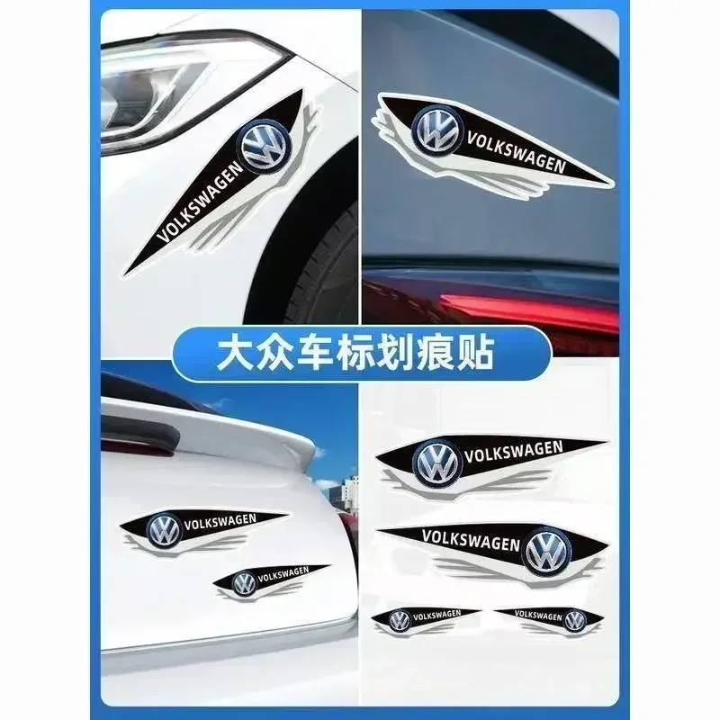 

Car Triangle Windows Side Window Body Stickers Decals For VW Golf Passat Jetta Beetle CC Bora Polo Touareg Tiguan decorate