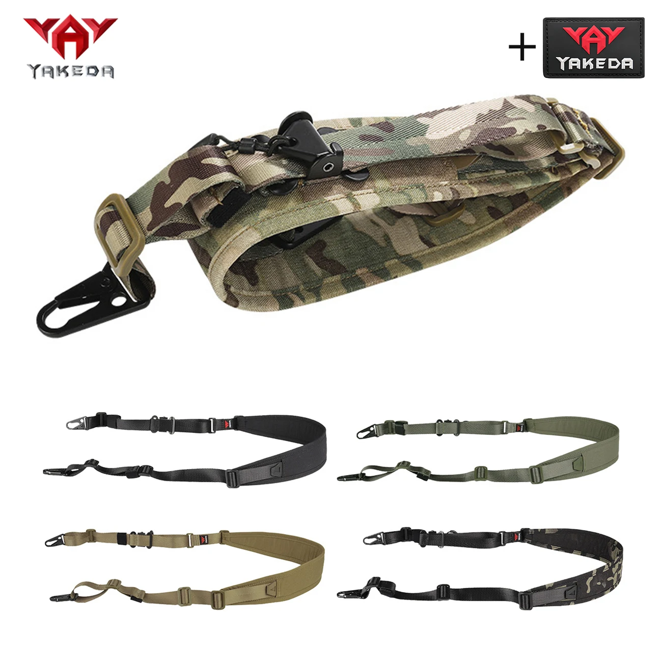 

YAKEDA 1000D полиэстеровый уличный веревочный ремень с металлической пряжкой, двухточечной быстрорегулируемой камерой и рабочим плечевым ремнем