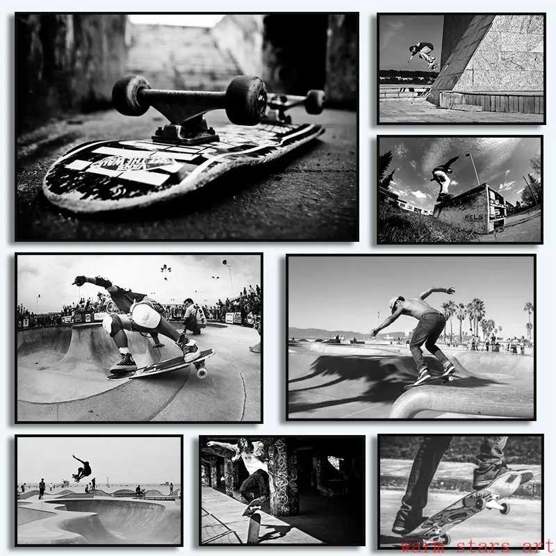 Skateboard Lover Extreme Sports Poster Art Prints Canvas Painting for Living Room Wall Art Pictures Boy Room Decoration Cuadros