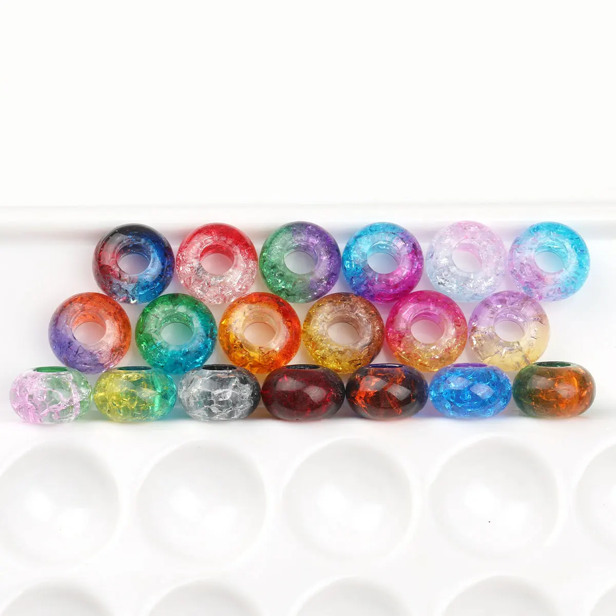70pcs About 60g Mixed Color Semi-Transparent Color-Block Abacus Acrylic Beads, Loose Beads for DIY Jewelry Making