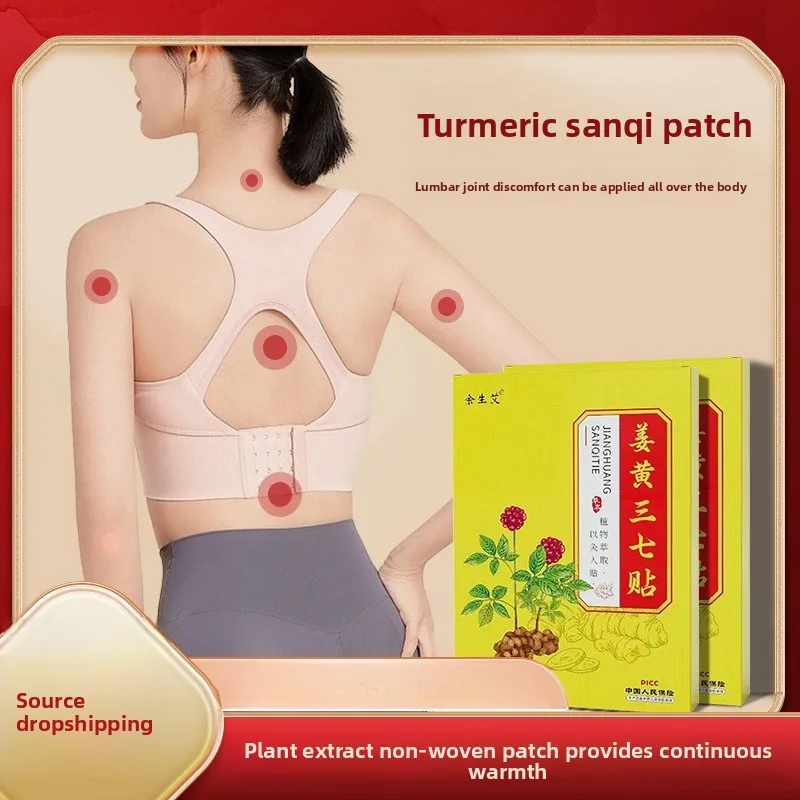 

12-Pcs Turmeric & Mugwort Patches - Herbal Heat Therapy for Joint & Muscle