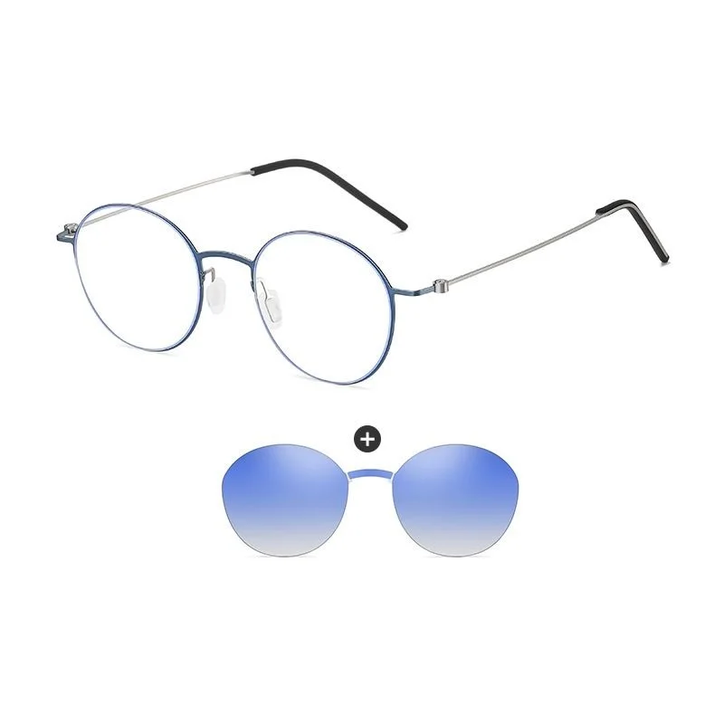 COHK New Style Magnet Clip On Glasses Frame Trend Polarized Sunglasses For Women 2024 Brand Design Optical Computer Eyeglasses