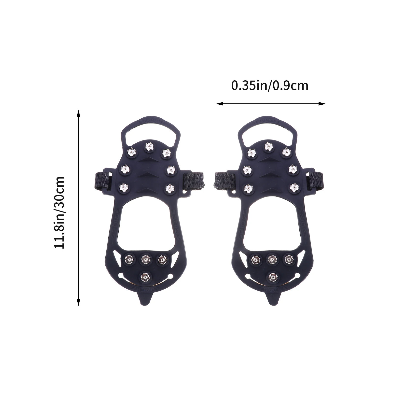 2Pcs Anti-Skid Ice Cleats Silica Gel Metal Winter Shoe Covers Non-Slip Outdoor Ice Grippers for Boots Sports Casual Dress Shoes