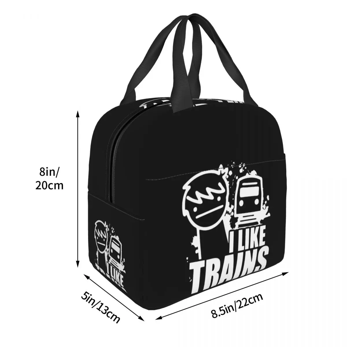 ASDF I LIKE TRAINS Lunch Bag Unisex Portable Cooler Insulated Lunch Box Food Bento Box