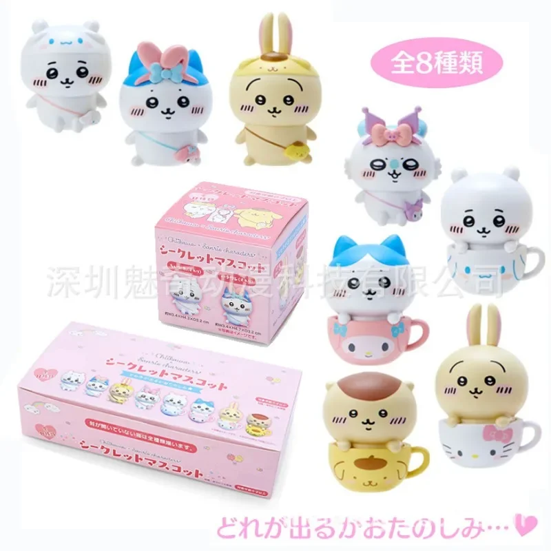 

Новинка Chikawa Cos Hellokittys чайная чашка Серия виниловая кукла аниме Kawaii Hachiware Usagi Gashapon еда игрушечная фигурка модель