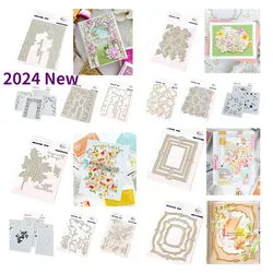 Fancy Frames 2024 new Metal Cutting Dies pink Stamp Stencils Hot Foil DIY Scrapbook fresh Craft Card Making Decor Embossing Mold