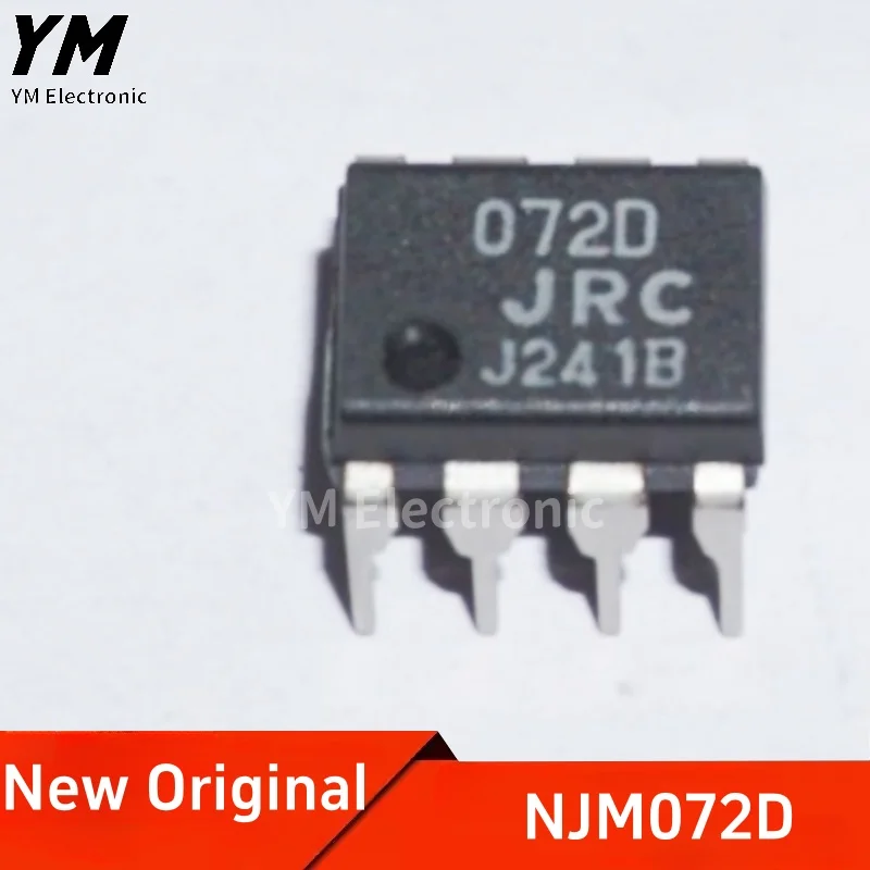 New Original NJM072D DIP-8 Dual J-FET Input Operational Amplifier Direct Insertion