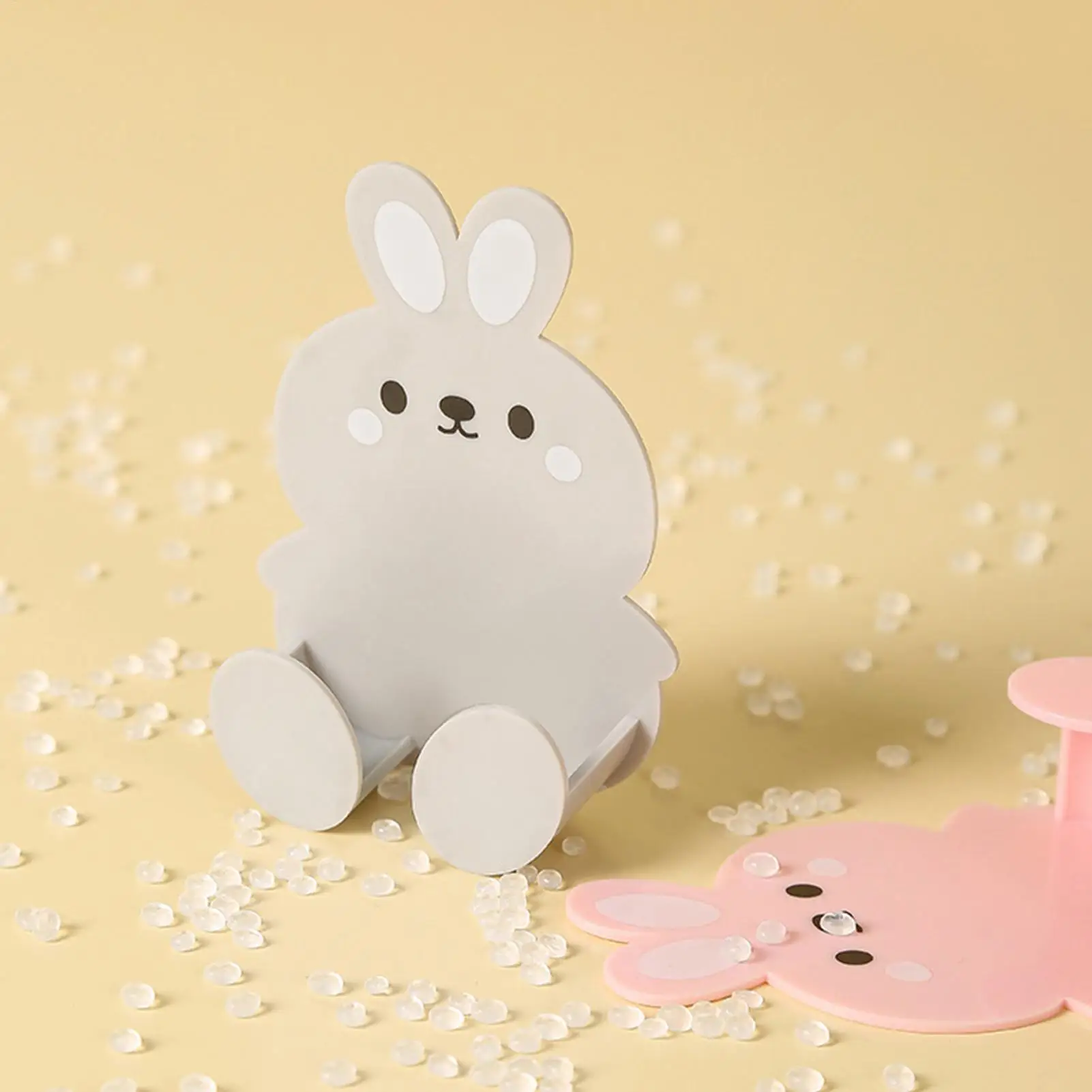 الأرنب جدار السنانير لطيف شماعات الحائط دون الأظافر جدار لاصق المطبخ المنظم رف الهاتف المحمول شحن حامل جدار ديكور هوك #4