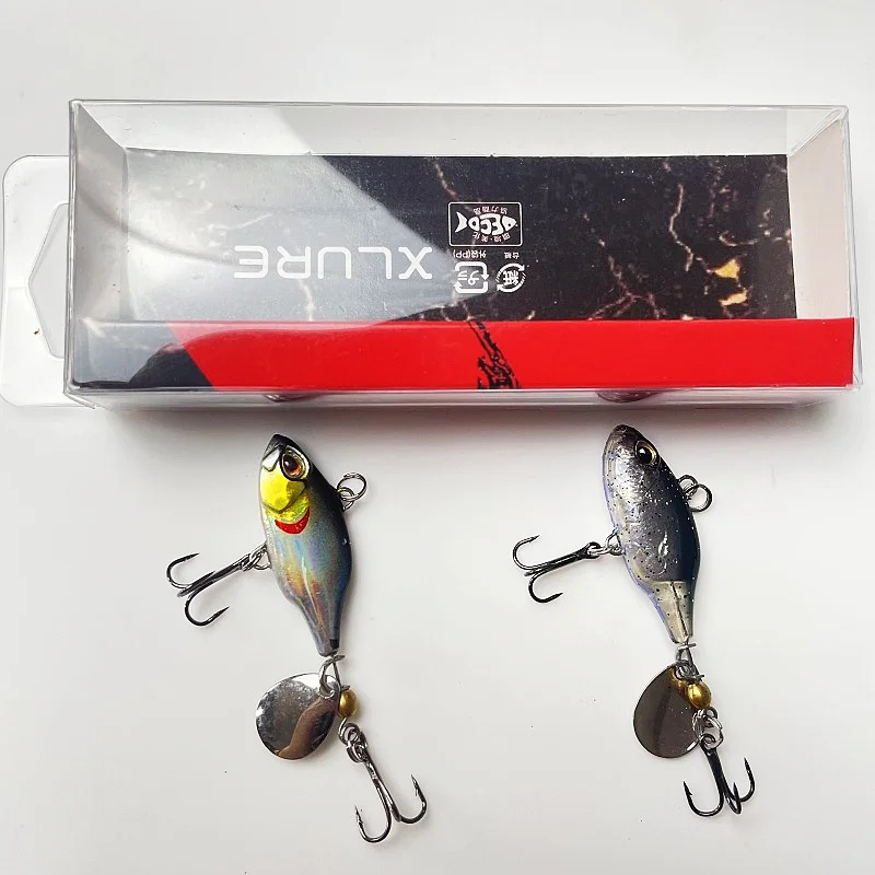 LURETV DUO نفس النمط الياباني REALIS SPIN 2 قطعة 5.5 سنتيمتر 8.7 جرام VIB مركب بريق طبقة السباحة الكاملة باس إغراء 9035 #2