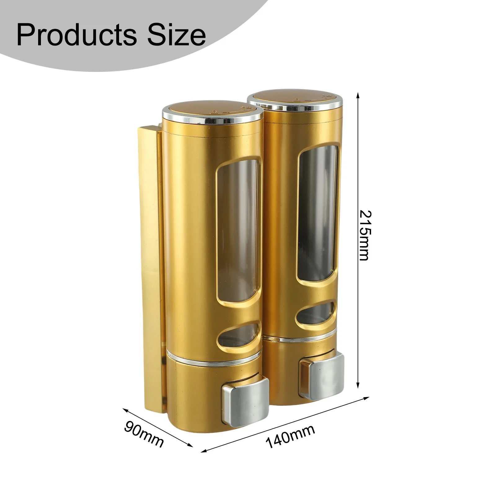 

Аксессуары для ванной комнаты, душевой диспенсер для шампуня для ванны, диспенсер с двумя головками, точный дозатор, дизайн кнопок