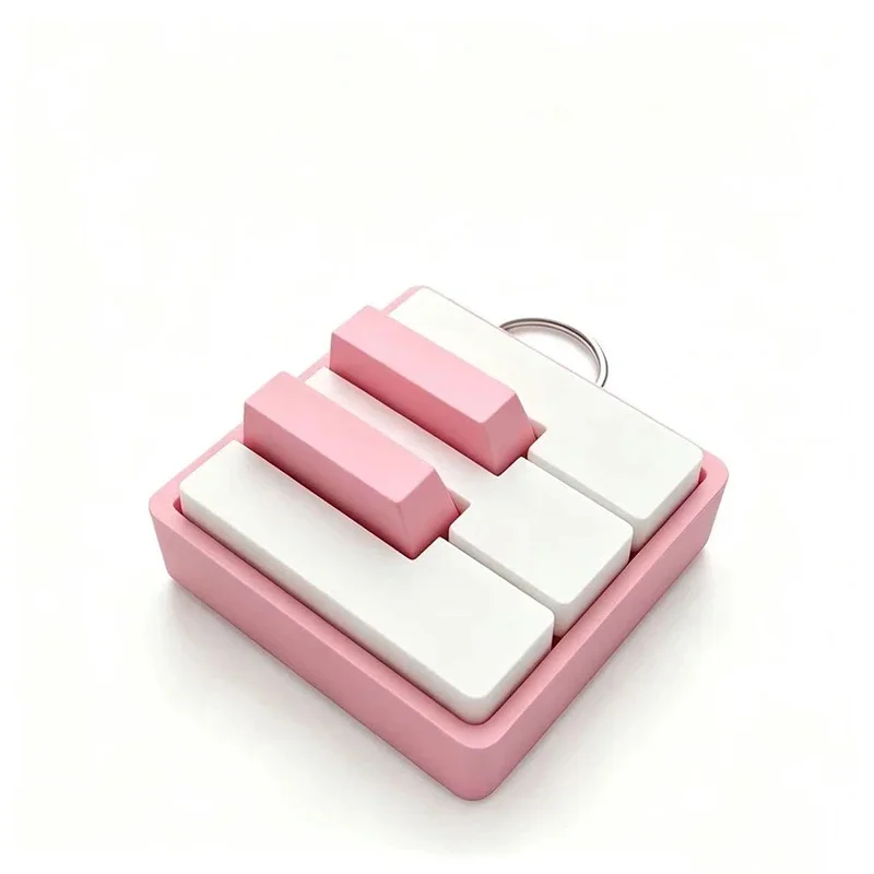 Mini Teclado de Piano Impresso em 3D, Brinquedo Antiestresse Sensorial, Chaveiro, Decoração de Mesa de Escritório, Presente Souvenir