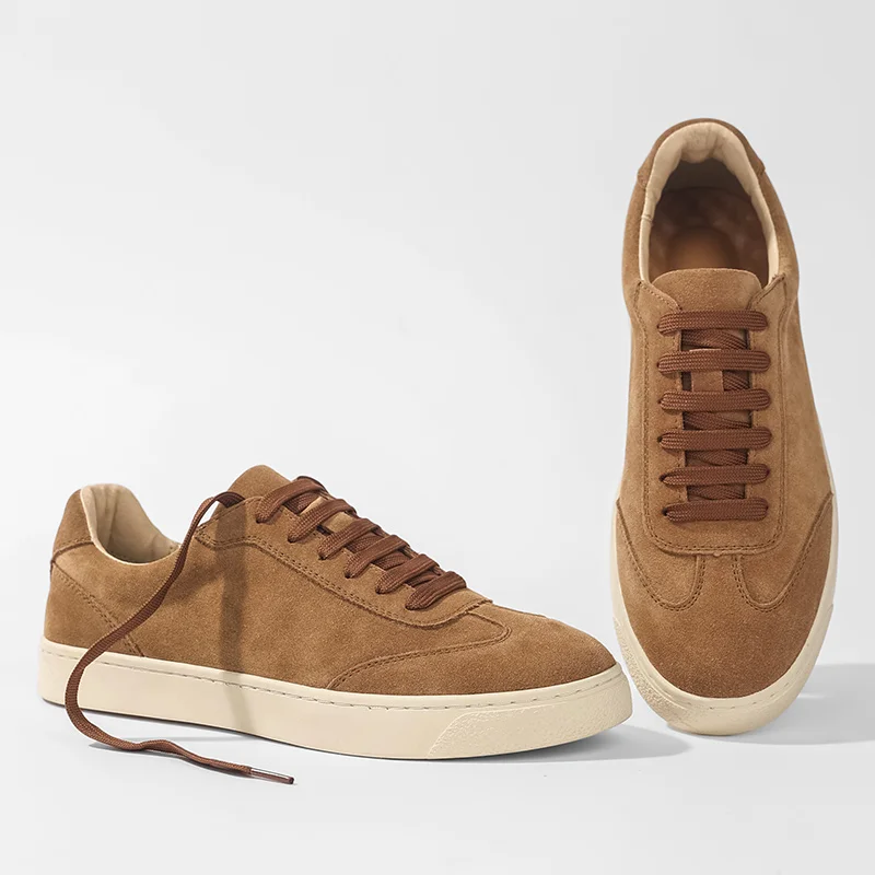 

New Retro German Trainer Shoes Men Suede Upper Pigskin Lining Casual Sneakers