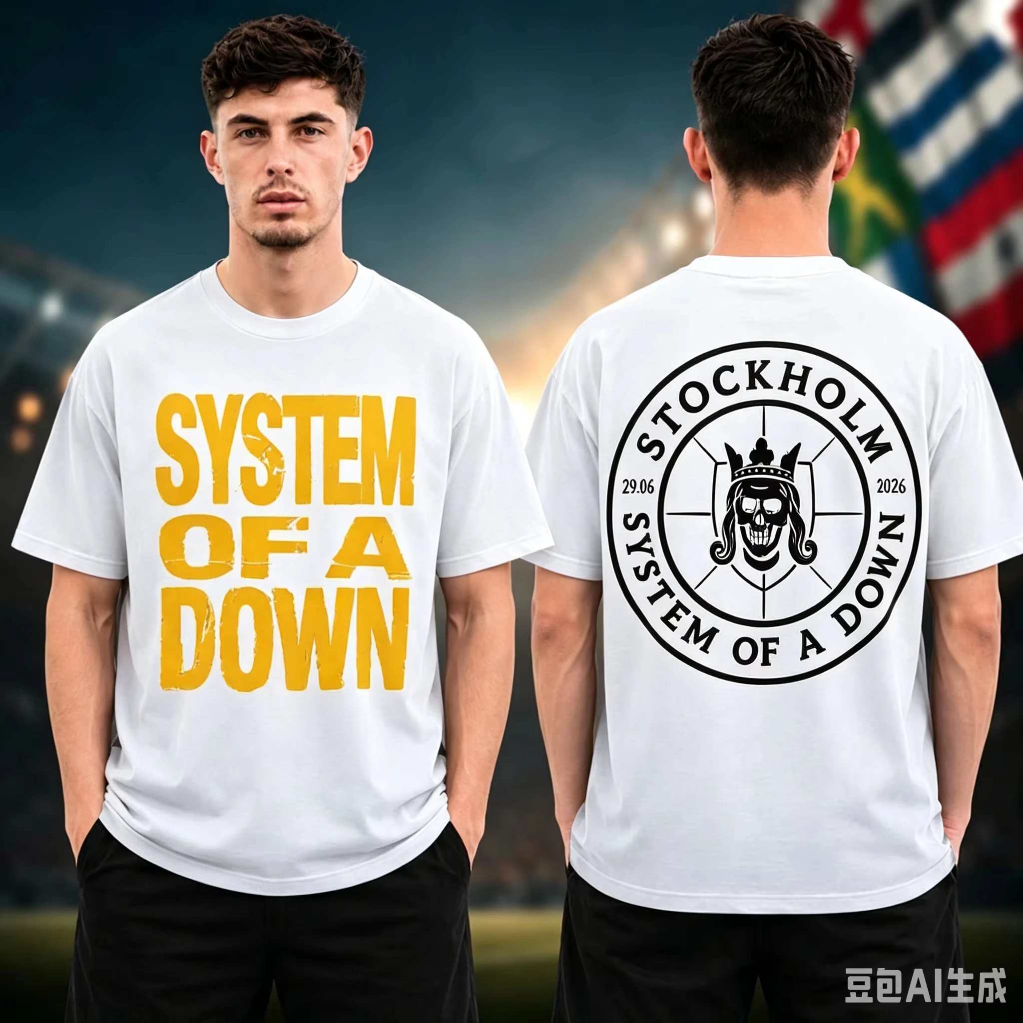 System of A Down Event Tee Stockholm Merch T Shirt Cotton Men's Women's Popular Oversized Fashion Tshirt Streetwear Fan Gift