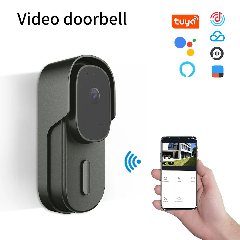 Sonnette Wi-Fi sans fil avec batterie, sonnette vidéo intelligente pour la maison, sonnette de porte d'intercon, prise Ac Xa Googl, 1080P, 62