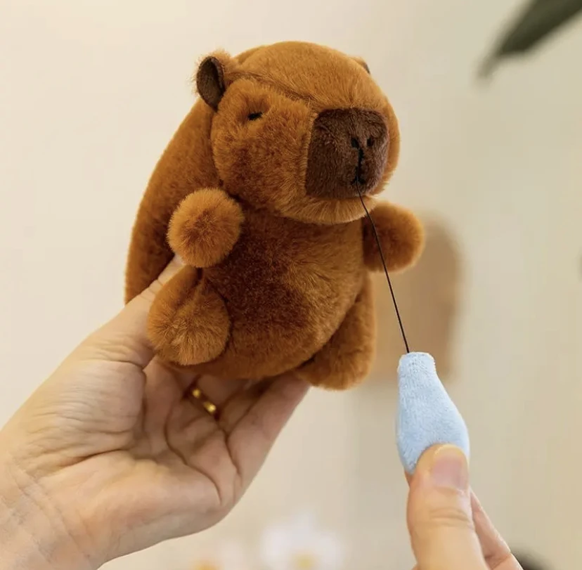 Capybara Plush Keychain Capybara Stuffed Animals Toy Pendant For Graduation Gifts Exchange Birthday Party(2pcs)