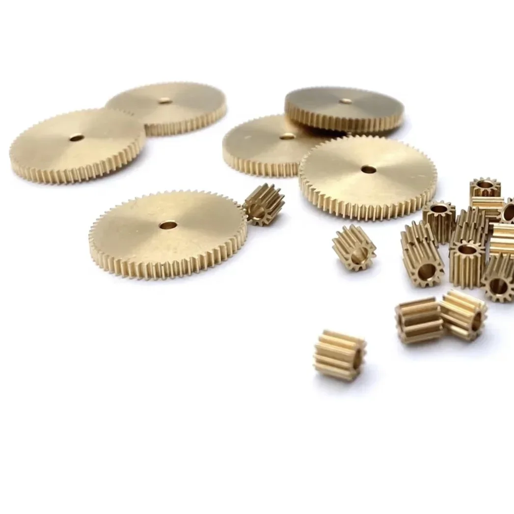 

0.3M 9/10/11/12/13/14/15/24/25/26/27/28 Teeth Copper Gear 1.5/2/3/4mm Hole DIY Model