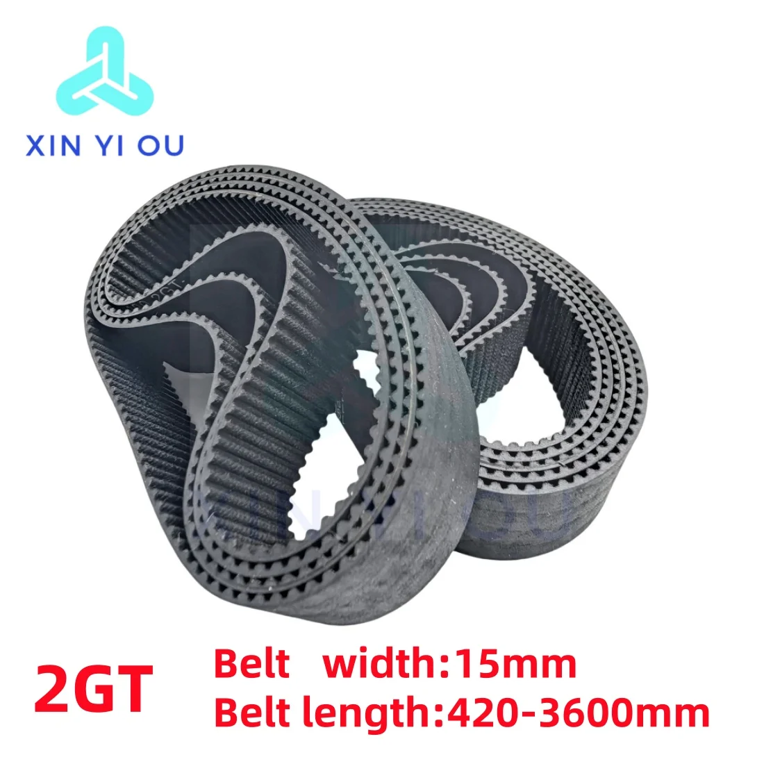 2GT Timing Belt Pitch 2mm Width 15mm Closed Rubber Drive Belts Perimeter 110-400mm 3D printed parts