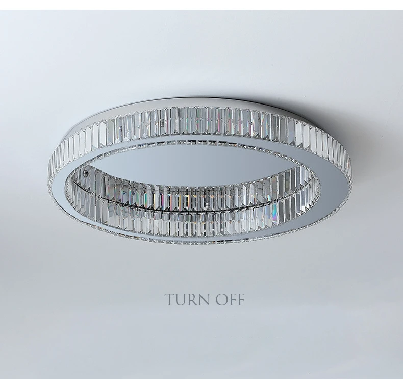 Living Room LED Ceiling Lamp K9 Crystals Dimmable Light