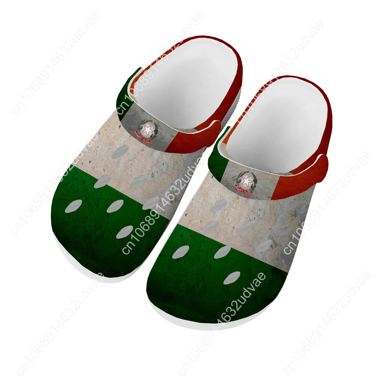 Italy National Flag Water Shoes Men Women Comfortable Home Garden Clogs Customizd Sandals Beach Breathable Hole Slippers