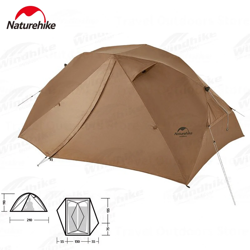 

Naturehike Canyon Portable 2 Person Quick Open Automatic Tent 210T Polyester Waterproof PU2000mm Double Door One-touch Tent