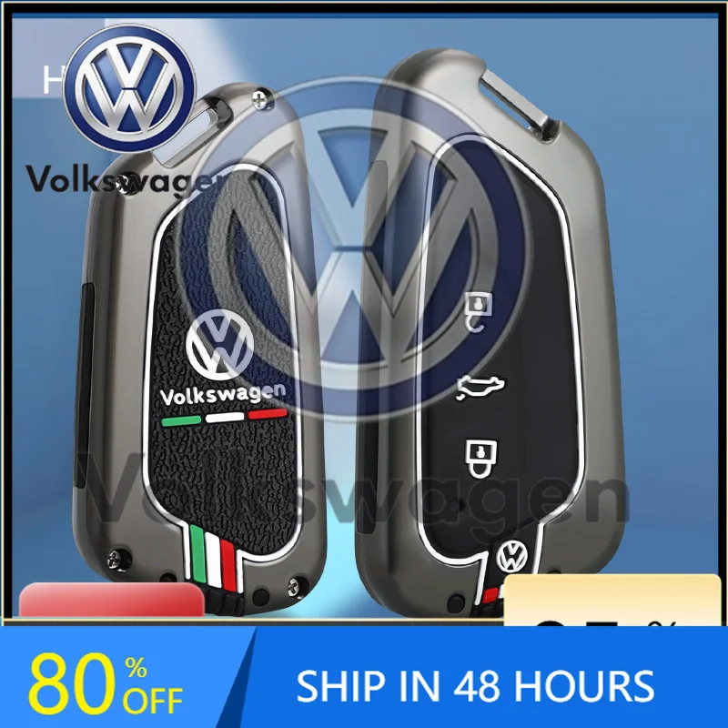 

Car Sticker For VOLKSWAGEN VW Metal Car Key Case Cover For Volkswagen VW GTD Magotan Golf 8 MK8 ID.3 ID.4 ID.6 Car Key Protectio