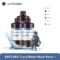 ANYCUBIC Water-Wash Resin 3kg High Precision Low Odor Low Viscosity 3D Printing Standard Photopolymer For LCD 3D Printer