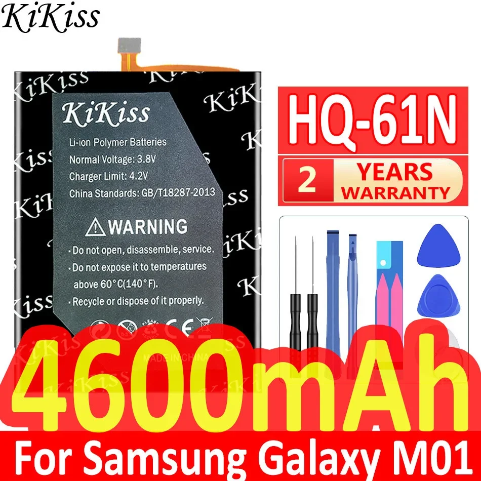 KiKiss 4600mAh HQ-61N HQ61N Battery for Samsung Galaxy Battery M01 M 01 Sm-m015f High Capacity Batterij + Track NO