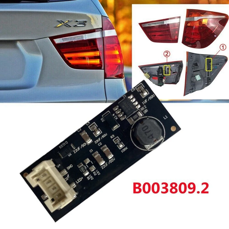 4Pcs Taillight Chip Driver Module B003809.2 Replacement Accessories Board LED Rear Light For BMW X3 F25 2010-2017 63217217313