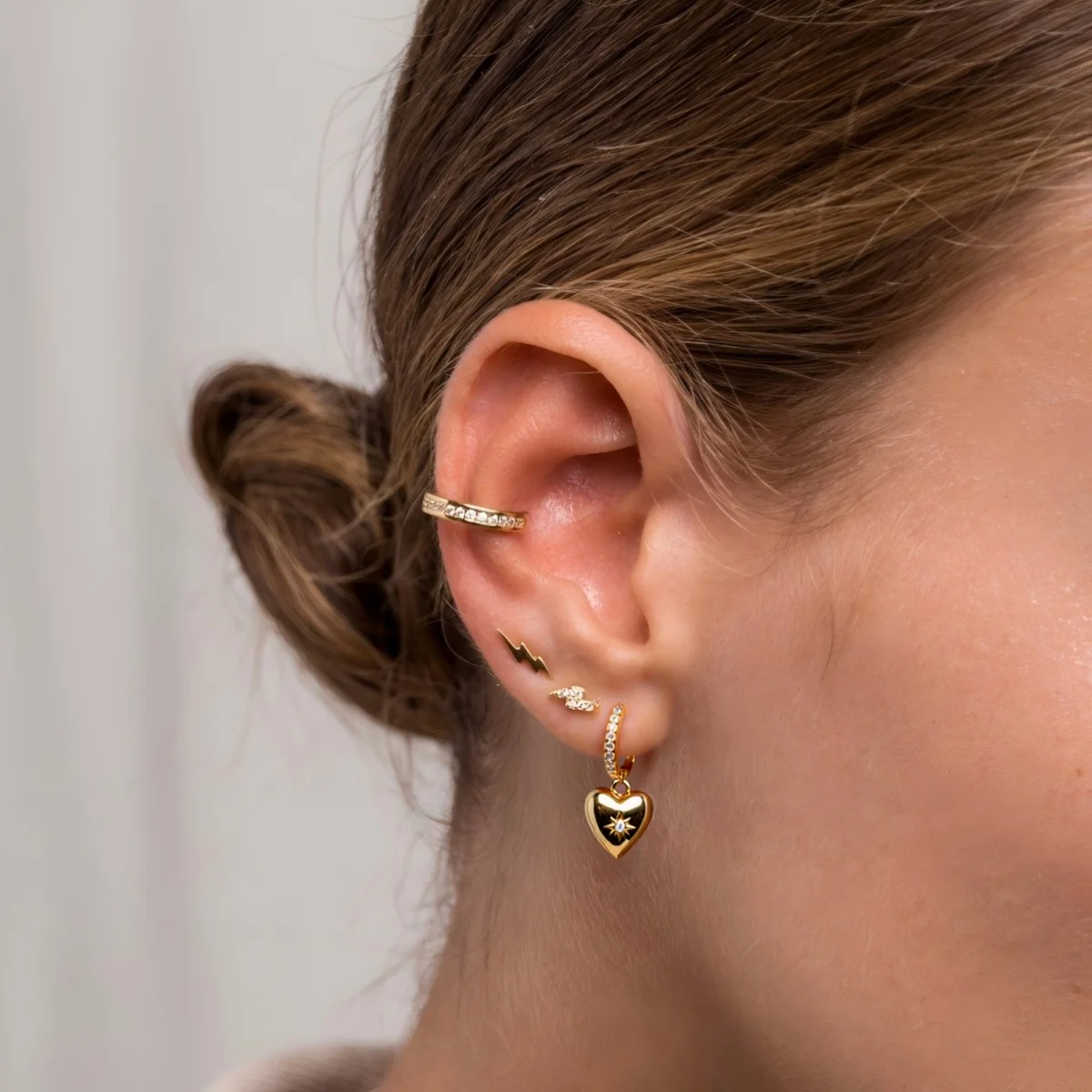 

316L Stainless Steel Inlaid With Zircon Heart Shape Pendant Earrings for Women Fashion High Jewelry Party Gifts