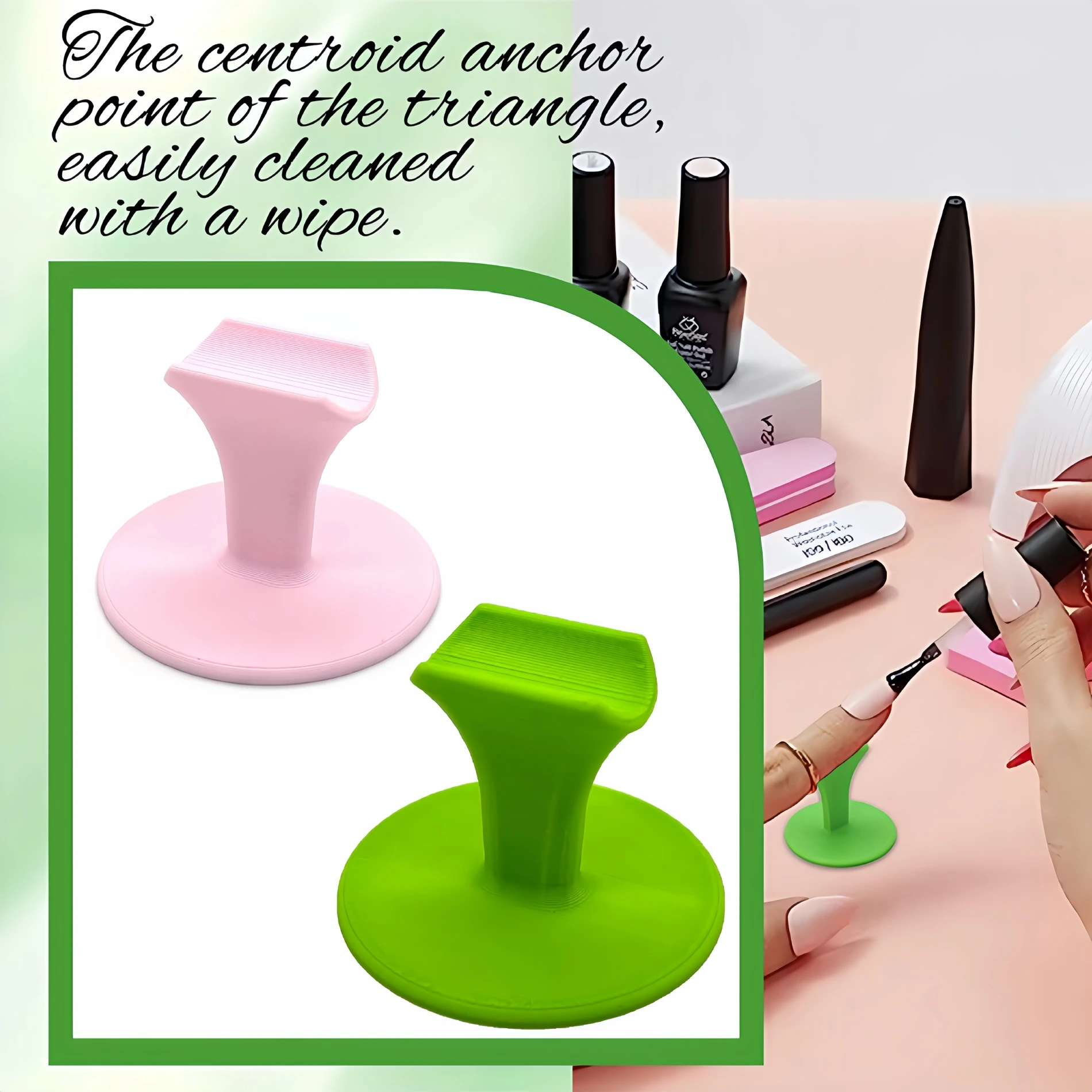 

2PCS Plastic Nail Finger Stand Holder – Professional Practice Rest Tool Gel Polish Nail Art Drawing Painting and Design Training