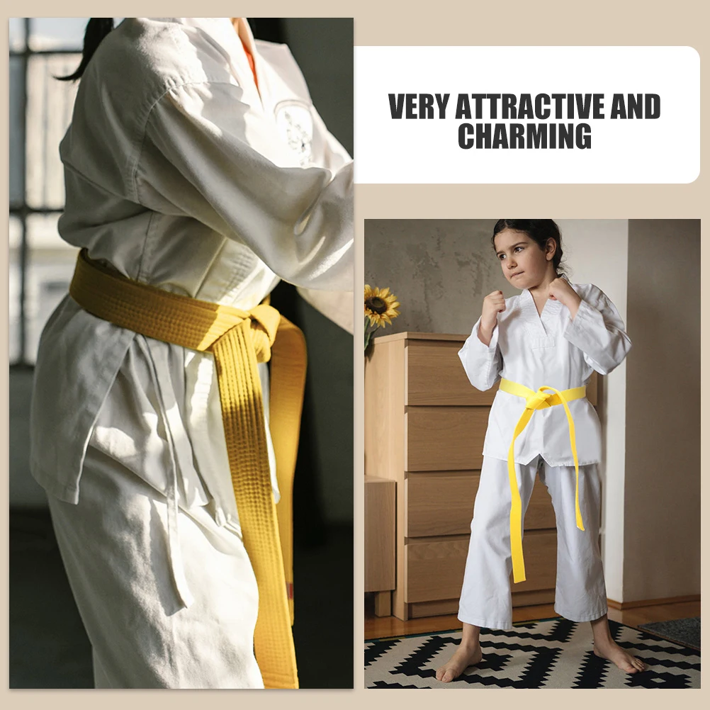 

Colored Taekwondo Belt Practicing Karate Youth Yellow Cotton Training Kit Man