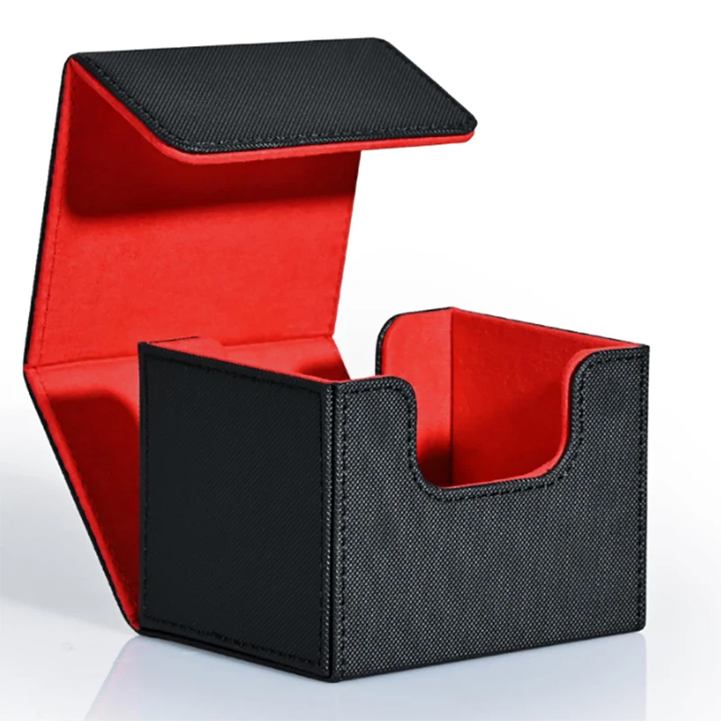 

Коробка для колоды карт, держать 100 карт с двумя рукавами/150+ карт с одним рукавом, искусственная кожа с магнитной застежкой, подходит для игровых карт TCG