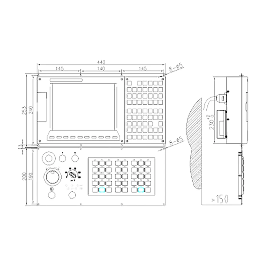 GUNT-600iT-i 2-5 Axis Bus turning milling compound CNC system CNC controller