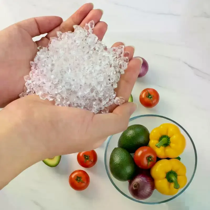 ชุดหินน้ำแข็งใสขนาดเล็ก 1 ชุด หินน้ำแข็งแตก คริสตัลน้ำแข็ง เม็ดน้ำแข็งจำลอง สำหรับตกแต่งบ้านตุ๊กตา ของตกแต่งบ้านจิ๋ว