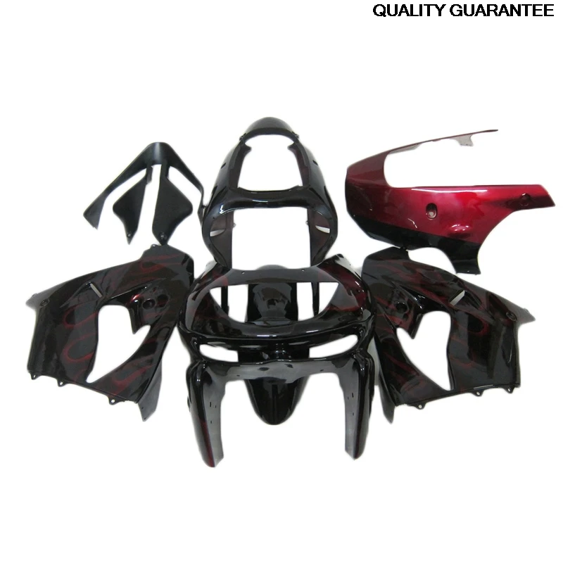 Bodywork Protection Motorcycle fairings kits Fit For Kawasaki Ninja ZX9R 1998 1999 Black Red Fairing ninja zx9r 98 99 52