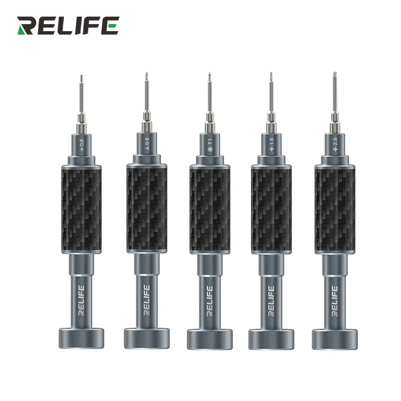 RELIFE RL-729A Steel King Carbon Fiber Screwdriver Set S2 Special Bits Repair Tools For Mobile Phone Disassembly Repair