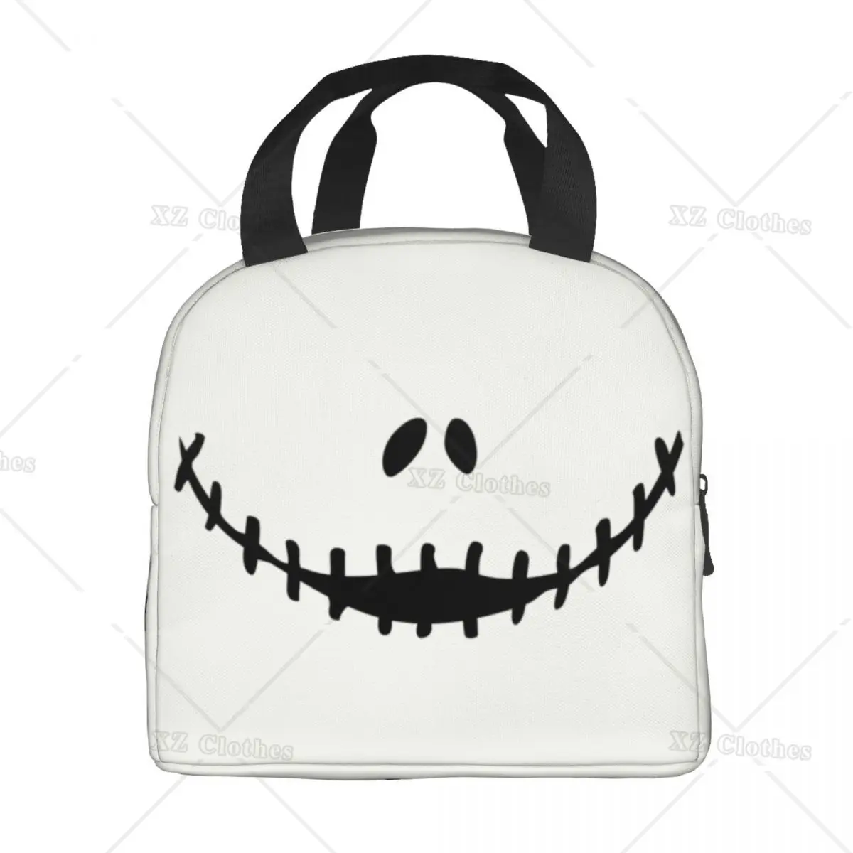 Smiling Mouth Thermal Insulated Lunch Bag for Women Men Halloween Theme Portable Lunch Box for School Office Outdoor Food Tote