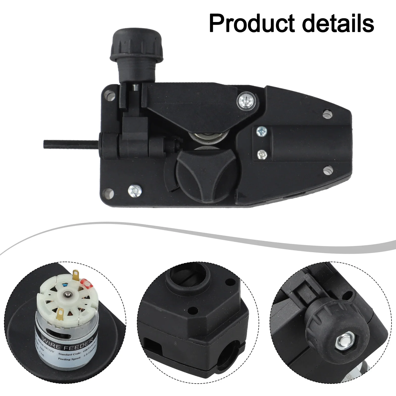 

Tool Accessory Mini MIG Feeder MIG Welder Feeder Knurled Type Compatible Smooth Wire Feeding V-Type Groove Compatible