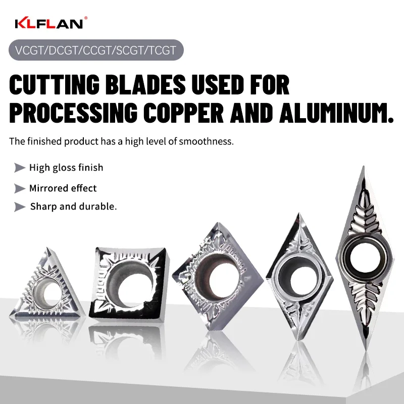 

KLFLAN DCGT CCGT VCGT SCGT TCGT Series Carbide Inserts CNC Machine Tools Inserts Aluminum Turning Tools
