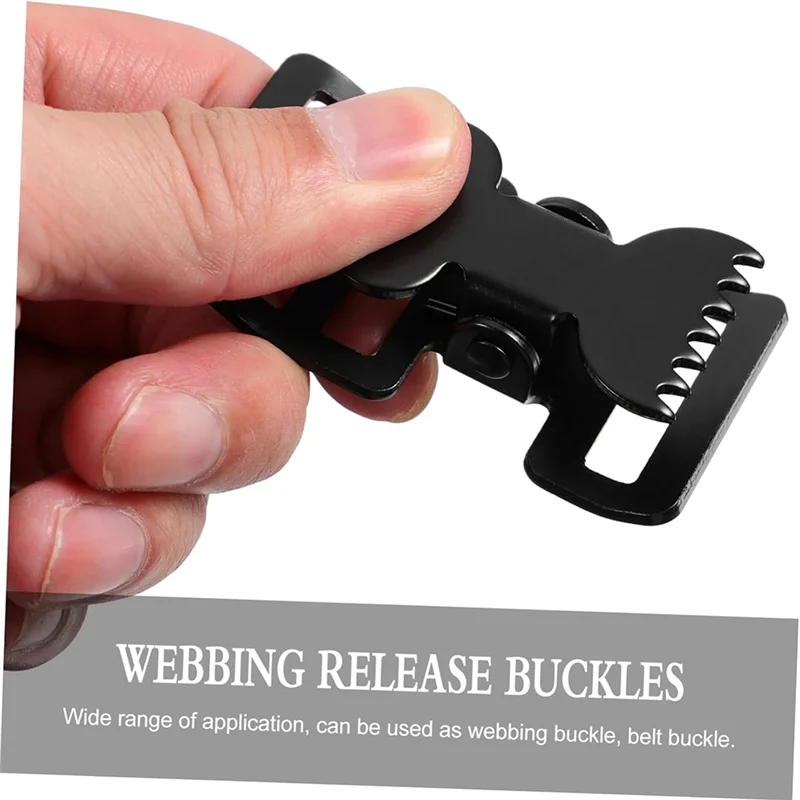 WORTHOWN-5Pcs Webbing CLAMP หัวเข็มขัดเหล็ก QUICK RELEASE CLIP LATCH Clamps สําหรับ Duty เข็มขัด Suspenders