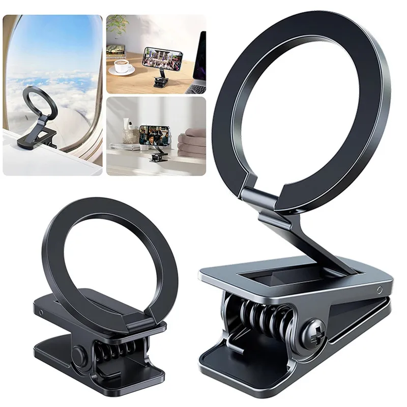 Magnetic Airplane Travel Essentials Phone Holder Clip Plane Phone Mount Phone Support Holder for iPhone 15 14 13 12 Pro Max