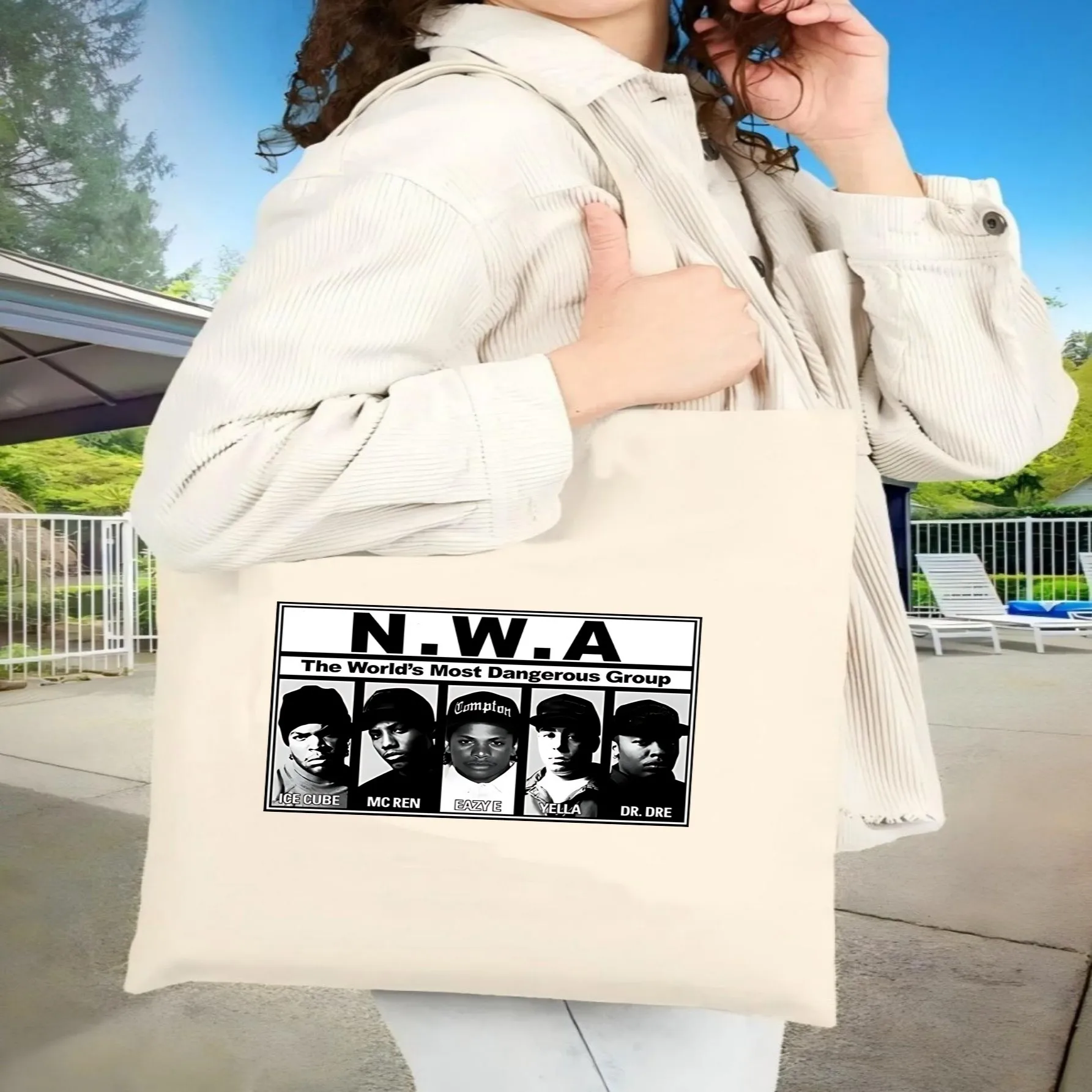 

N W A 2026 Новинка: Универсальная холщовая сумка-тоут, вместительная, прочная, многоразовая, многофункциональная, на плечо, для повседневного использования/путешествий