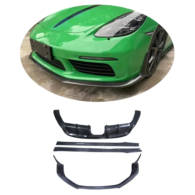 

Front Rear Lip Diffuser Side Skirt Carbon Fiber Fibre Body Kit for Porsche 718 Boxster Bodykit