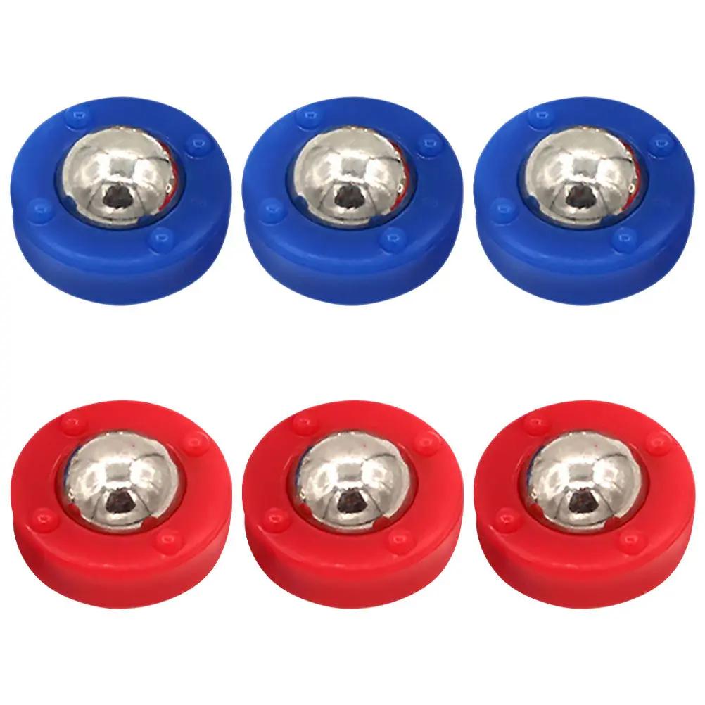 

6Pcs Shuffleboard Accessories Set Mini Pucks and Rollers for Table Adults Indoor Tabletop Curling Game Equipment