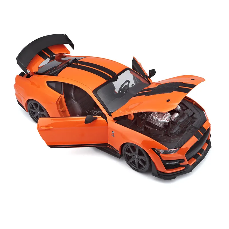 Maisto 1:18 2020 Ford Mustang Shelby GT500 orange Brand Alloy Car Model Static Die Casting Model Collection Gift Toy Gift Giving