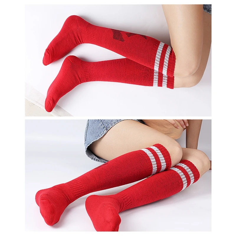 Stripe Compression Elastic Stockings 1 Pair Sports Socks Knee Legging for Women Men Adult Children Socks Soccer Drop Shipping