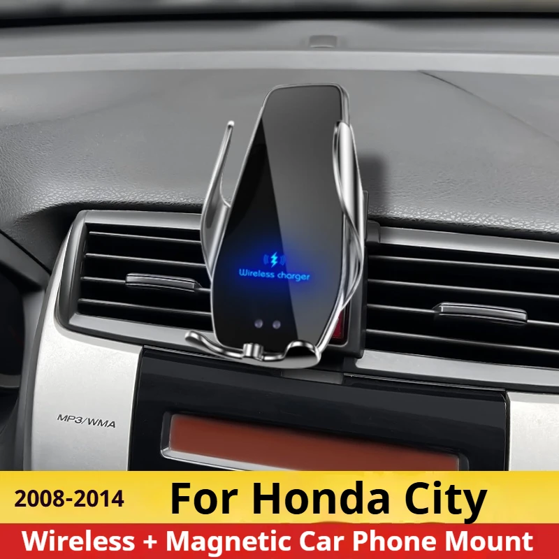 

2008-2016 For Honda City Mobile Phone Holder Wireless Charger Car Mount Navigation Bracket GPS Support