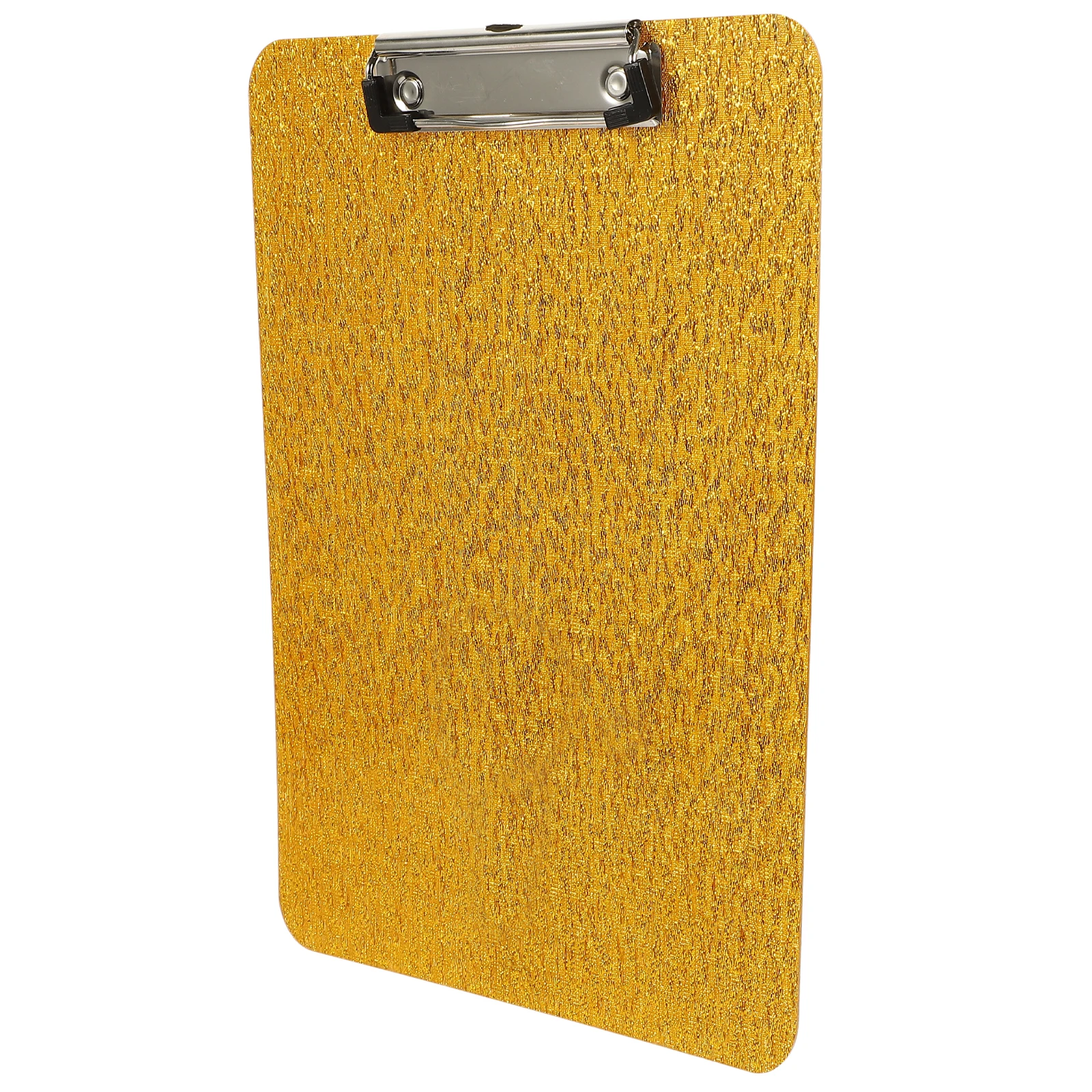 

Acrylic Writing Board Clipboard File Folder Organizer Portable Document Clips for Students Office Workers Golden Color