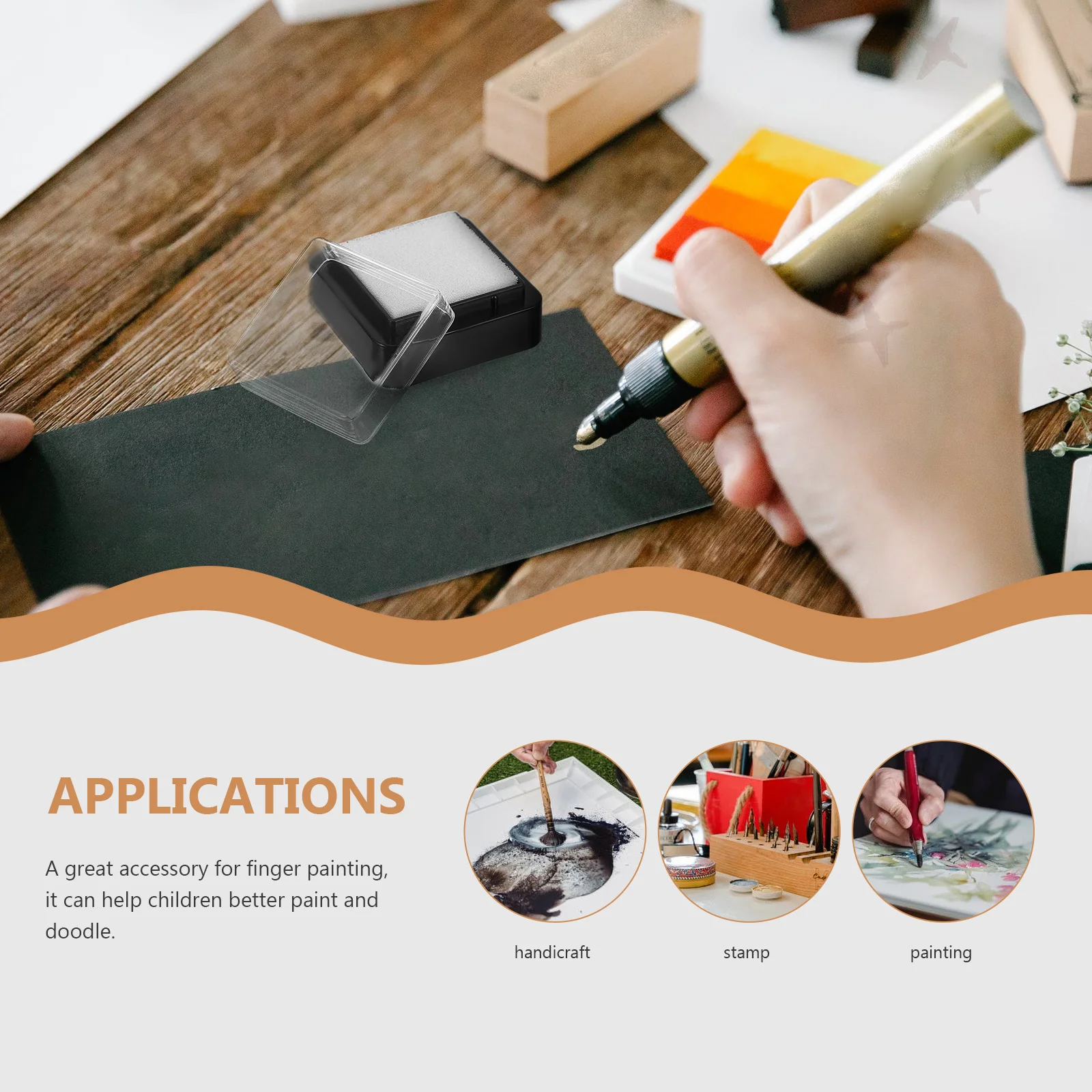 10 قطعة منصات الحبر الفارغة متعددة الأغراض DIY بها بنفسك منصات الطوابع المقاومة للاستخدام اليومي لتقوم بها بنفسك لوحة الحبر فارغة لا لون مختمة