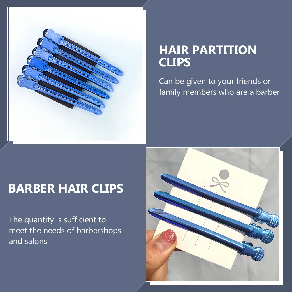 

12pcs Hair Styling Clips Salon Hairpins Sectioning Haircut Partition Barber Clamps Hairdressing Tool Curling Dyeing Blow Dry